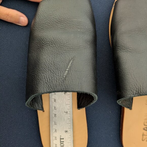 St Agni Leather Slides (Black) - Picture 11 of 14